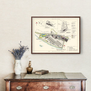 Vintage Map of Olmsted Air Force Base, 1951