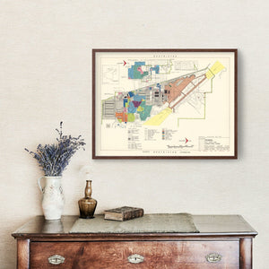 Vintage Map of Robins Air Force Base, 1952