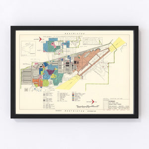 Vintage Map of Robins Air Force Base, 1952
