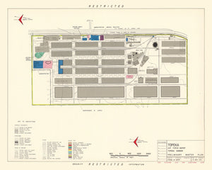 Vintage Map of Topeka Air Force Depot, 1951