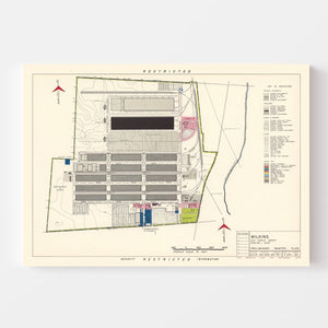 Vintage Map of Wilkins Air Force Depot, 1952