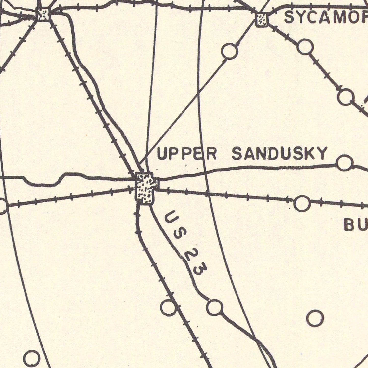 Vintage Map of the Wilkins Air Force Depot Vicinity, 1952