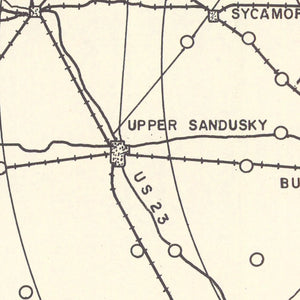 Vintage Map of the Wilkins Air Force Depot Vicinity, 1952
