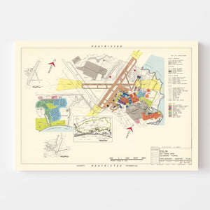 Vintage Map of Eglin Air Force Base, 1952