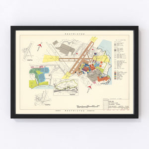 Vintage Map of Eglin Air Force Base, 1952