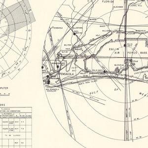 Vintage Map of the Eglin Air Force Base Vicinity, 1952