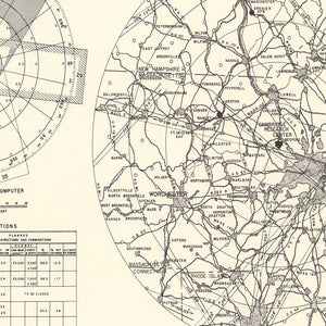 Vintage Map of the Cambridge Research Center Vicinity, 1952