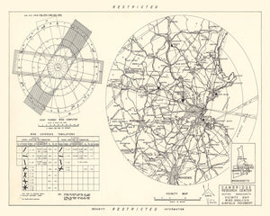 Vintage Map of the Cambridge Research Center Vicinity, 1952