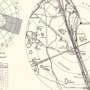 Vintage Map of the Patrick Air Force Base Vicinity, 1952