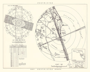 Vintage Map of the Patrick Air Force Base Vicinity, 1952