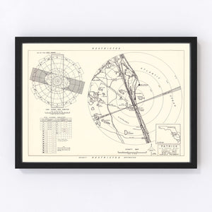 Vintage Map of the Patrick Air Force Base Vicinity, 1952