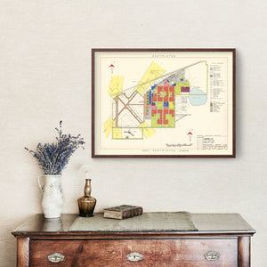 Vintage Map of Amarillo Air Force Base, 1952