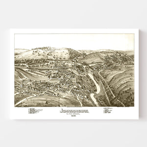 Vintage Map of Johnsonburg, Pennsylvania 1895