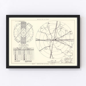 Vintage Map of the Amarillo Air Force Base Vicinity, 1952
