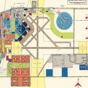 Vintage Map of Chanute Air Force Base, 1951