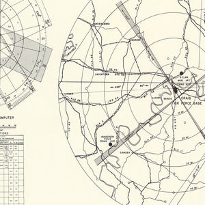 Vintage Map of the Craig Air Force Base Vicinity, 1950