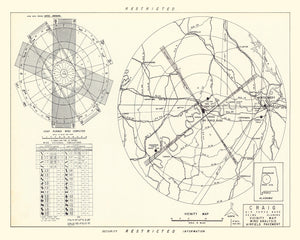 Vintage Map of the Craig Air Force Base Vicinity, 1950