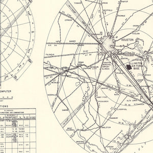Vintage Map of the Ellington Air Force Base Vicinity, 1953
