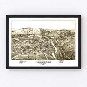 Vintage Map of Johnsonburg, Pennsylvania 1895