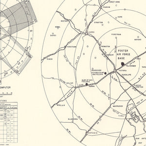 Vintage Map of the Foster Air Force Base Vicinity, 1951