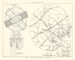 Vintage Map of the Foster Air Force Base Vicinity, 1951