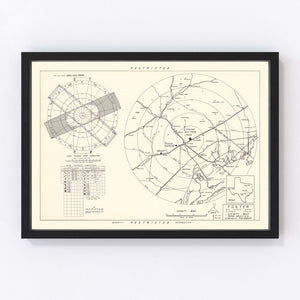 Vintage Map of the Foster Air Force Base Vicinity, 1951