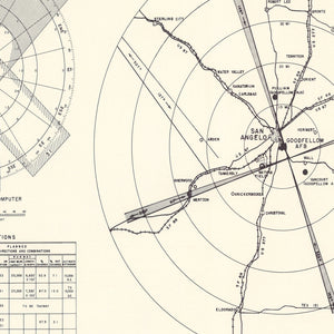 Vintage Map of the Goodfellow Air Force Base Vicinity, 1952
