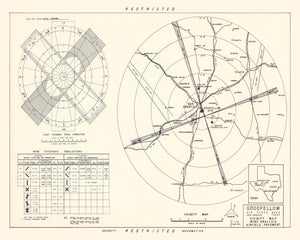 Vintage Map of the Goodfellow Air Force Base Vicinity, 1952