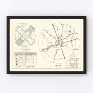 Vintage Map of the Goodfellow Air Force Base Vicinity, 1952