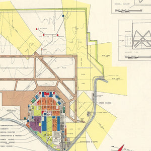 Vintage Map of Greenville Air Force Base, 1951