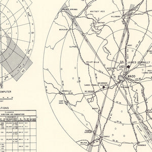 Vintage Map of the James Connally Air Force Base Vicinity, 1951