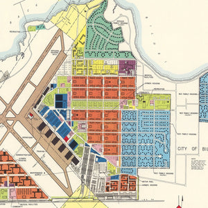 Vintage Map of Keesler Air Force Base, 1950