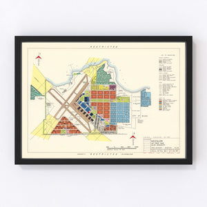 Vintage Map of Keesler Air Force Base, 1950