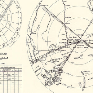 Vintage Map of the Keesler Air Force Base Vicinity, 1950