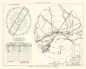 Vintage Map of the Keesler Air Force Base Vicinity, 1950
