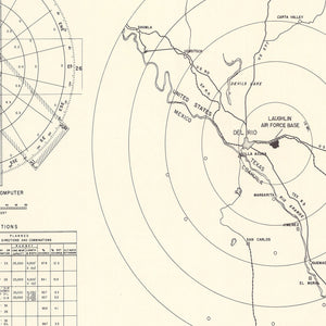 Vintage Map of the Laughlin Air Force Base Vicinity, 1951