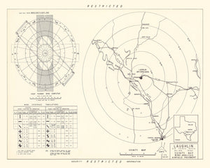 Vintage Map of the Laughlin Air Force Base Vicinity, 1951