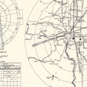 Vintage Map of the Lowry Air Force Base Vicinity, 1952