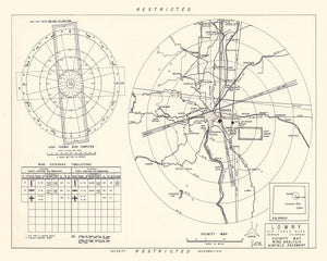 Vintage Map of the Lowry Air Force Base Vicinity, 1952