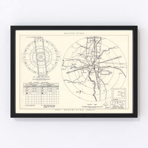 Vintage Map of the Lowry Air Force Base Vicinity, 1952