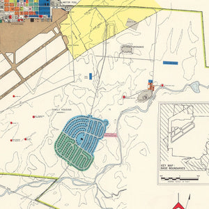 Vintage Map of Mather Air Force Base, 1952