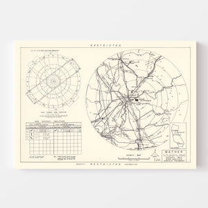 Vintage Map of the Mather Air Force Base Vicinity, 1952