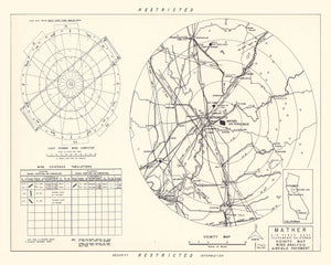 Vintage Map of the Mather Air Force Base Vicinity, 1952