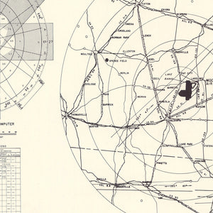 Vintage Map of the Moody Air Force Base Vicinity, 1951