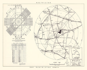 Vintage Map of the Moody Air Force Base Vicinity, 1951