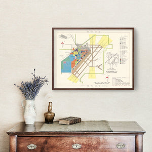 Vintage Map of Nellis Air Force Base, 1951