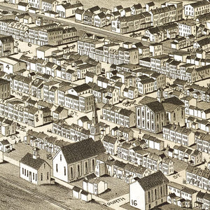 Vintage Map of Mahanoy City, Pennsylvania 1889