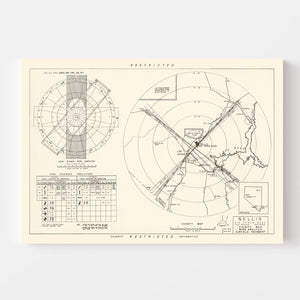 Vintage Map of the Nellis Air Force Base Vicinity, 1951