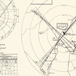 Vintage Map of the Nellis Air Force Base Vicinity, 1951