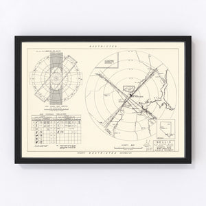 Vintage Map of the Nellis Air Force Base Vicinity, 1951